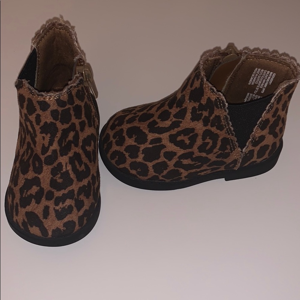 Toddler girls leopard print boots
